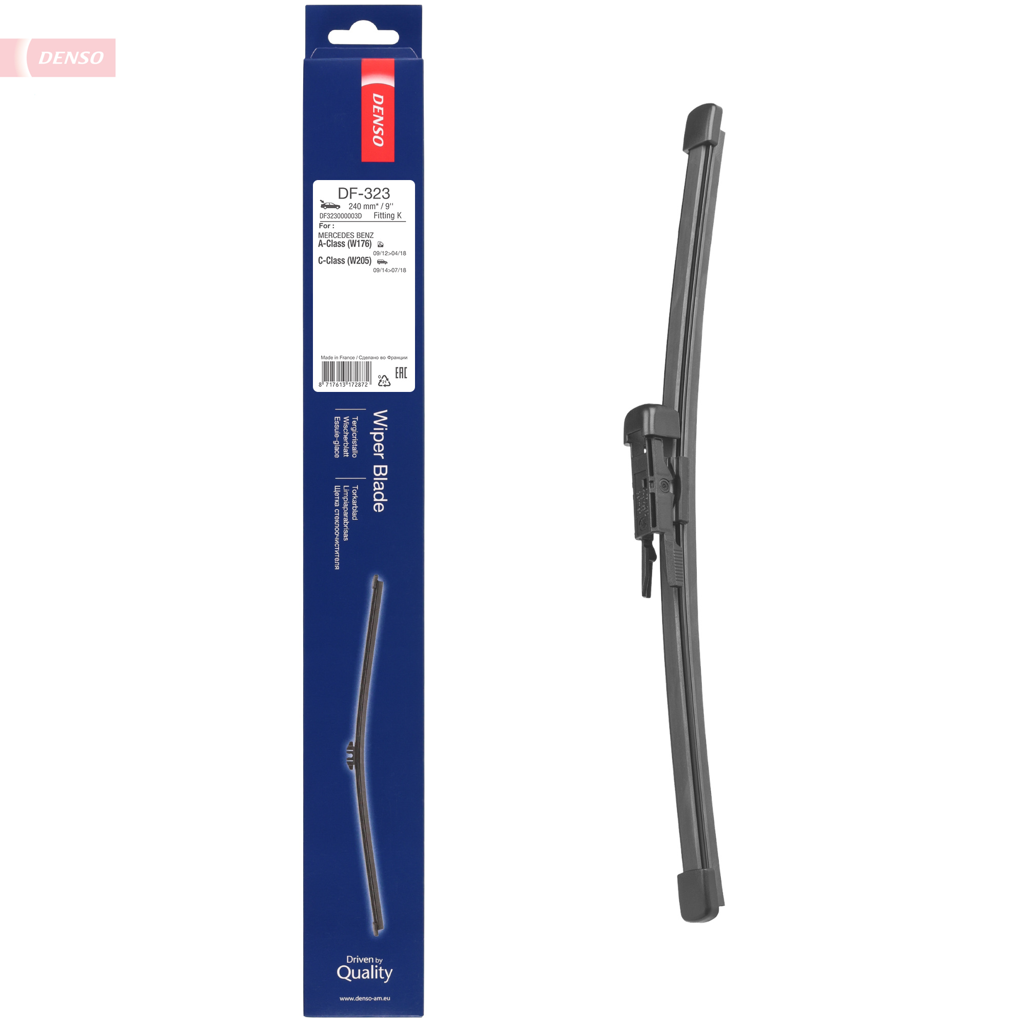 Ilustracja DF-323 DENSO pióro wycieraczki