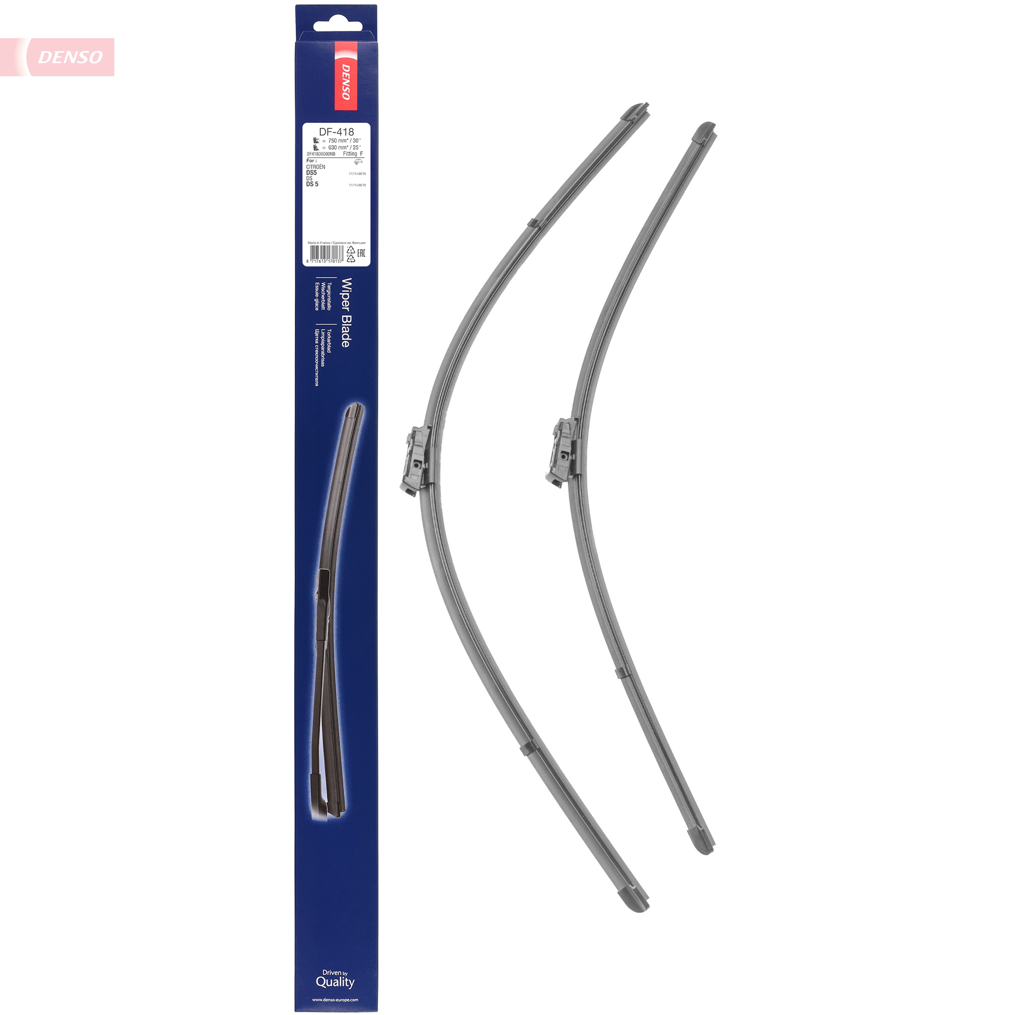 Ilustracja DF-418 DENSO pióro wycieraczki