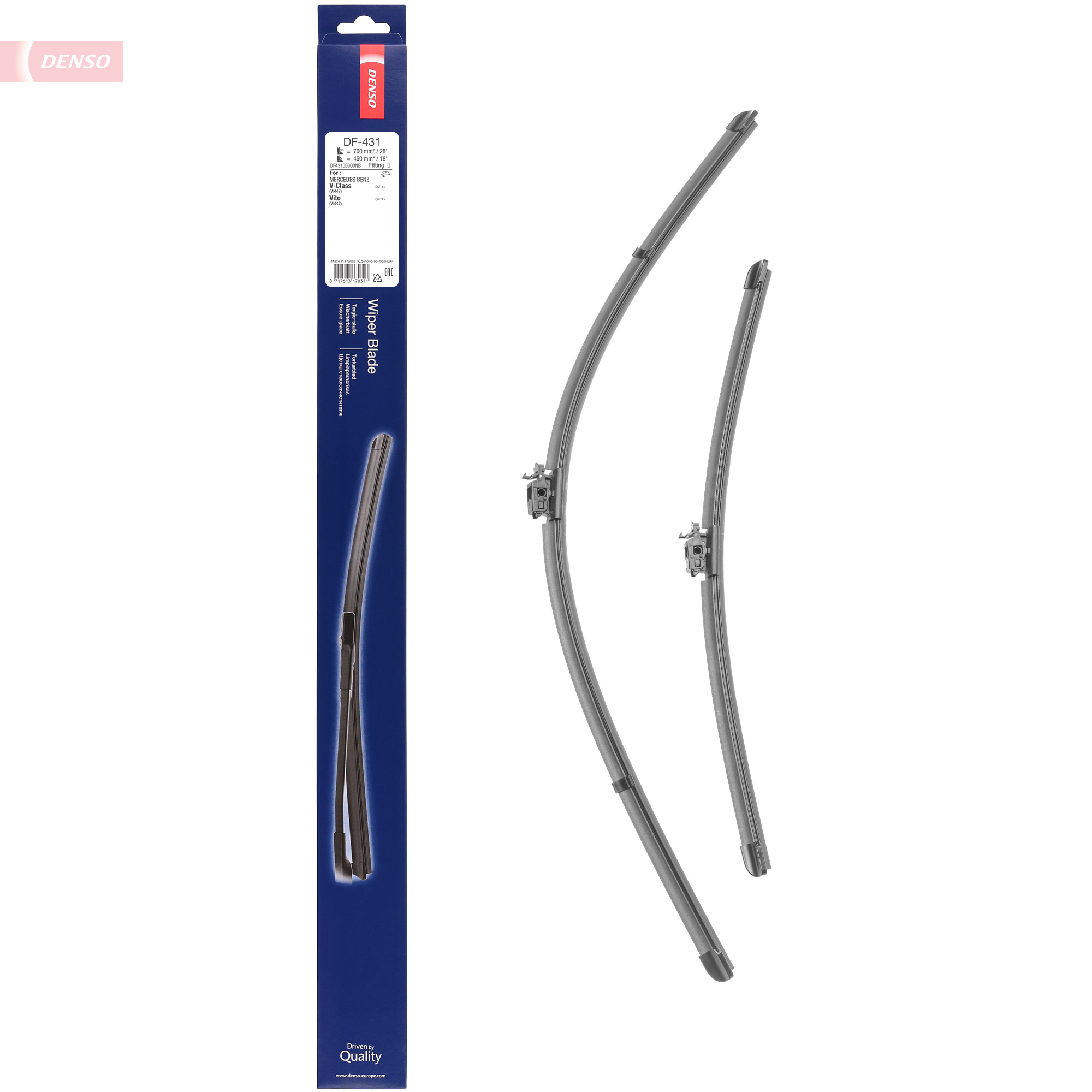 Ilustracja DF-431 DENSO pióro wycieraczki