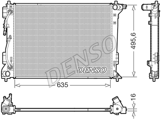 Ilustracja DRM41036 DENSO chłodnica cieczy