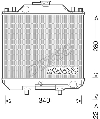 Ilustracja DRM99011 DENSO chłodnica cieczy