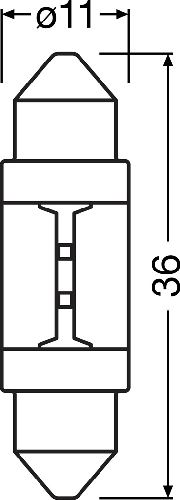 Ilustracja 6418DWNB-ECE-2HB AMS-OSRAM żarówka, oświetlenie tablicy rejestracyjnej