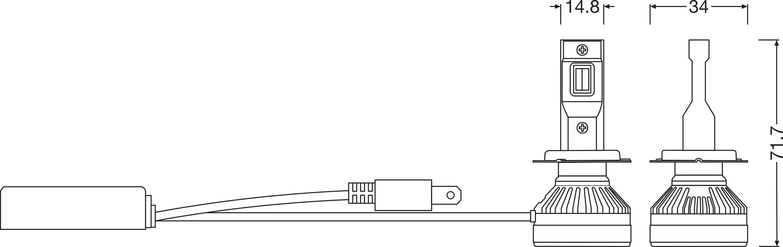 Ilustracja 64210DWALL-2HB AMS-OSRAM żarówka, reflektor dalekosiężny
