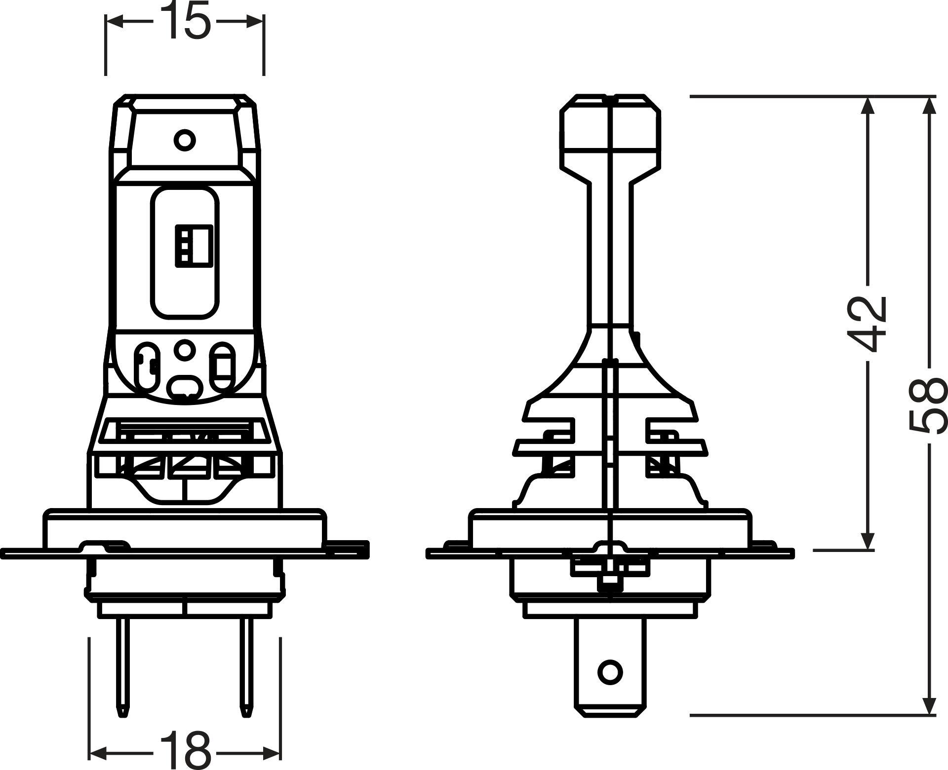Ilustracja 64210DWNBSP-2HB AMS-OSRAM żarówka, reflektor dalekosiężny