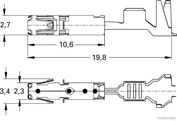 Ilustracja 50251462 HERTH+BUSS ELPARTS złącze Crimp