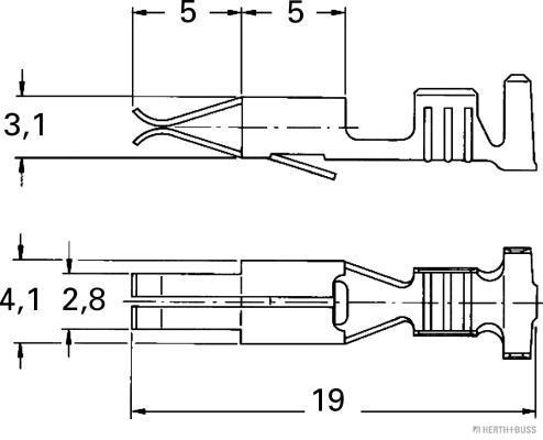 Ilustracja 50251813 HERTH+BUSS ELPARTS złącze Crimp