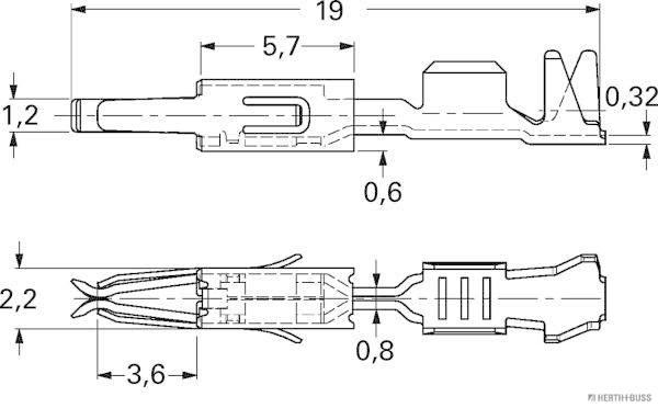 Ilustracja 50251901 HERTH+BUSS ELPARTS złącze Crimp