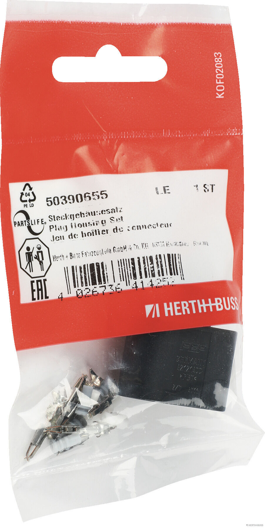 Ilustracja 50390655 HERTH+BUSS ELPARTS zestaw obudowy wtyczki