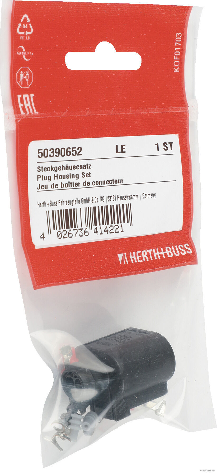 Ilustracja 50390652 HERTH+BUSS ELPARTS zestaw obudowy wtyczki