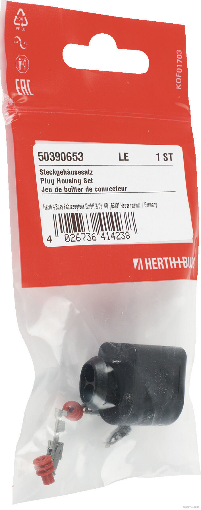 Ilustracja 50390653 HERTH+BUSS ELPARTS zestaw obudowy wtyczki