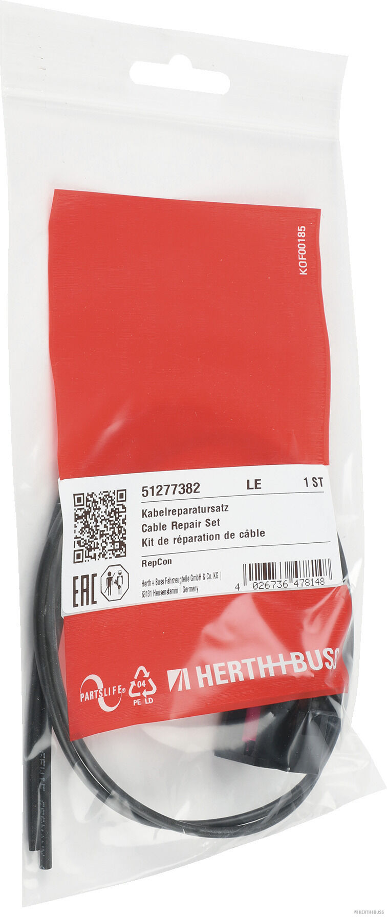 Ilustracja 51277382 HERTH+BUSS ELPARTS zestaw naprawczy do przewodów, wtryskiwacz
