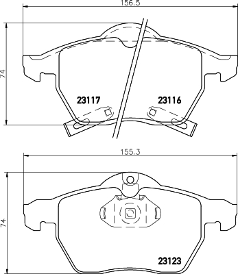 Ilustracja MDB2317 MINTEX klocki hamulcowe