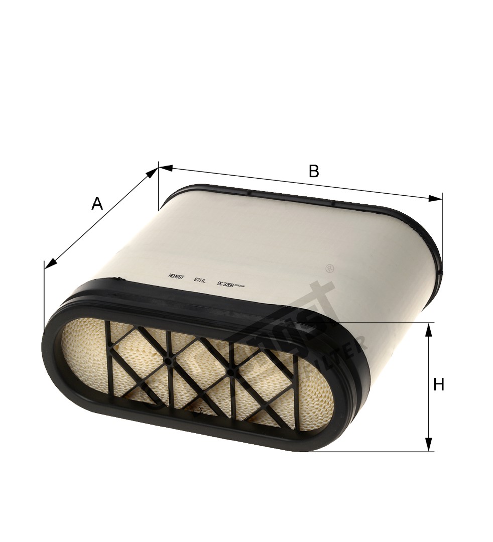 Ilustracja E711L HENGST FILTER filtr powietrza