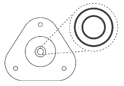 Ilustracja SM5639 KYB zestaw naprawczy, mocowanie amortyzatora