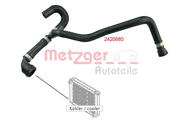 Ilustracja 2420685 METZGER AUTOTEILE przewód elastyczny chłodnicy