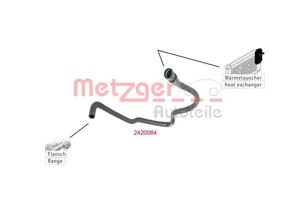 Ilustracja 2420064 METZGER AUTOTEILE przewód elastyczny chłodnicy