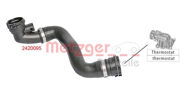 Ilustracja 2420095 METZGER AUTOTEILE przewód elastyczny chłodnicy