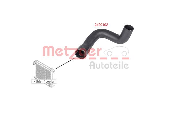 Ilustracja 2420102 METZGER AUTOTEILE przewód elastyczny chłodnicy