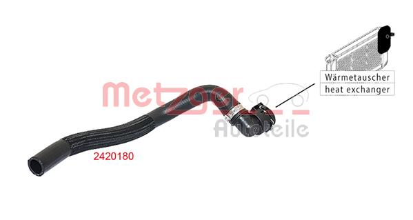 Ilustracja 2420180 METZGER AUTOTEILE przewód elastyczny chłodnicy