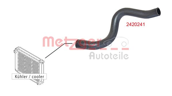 Ilustracja 2420241 METZGER AUTOTEILE przewód elastyczny chłodnicy