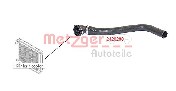 Ilustracja 2420280 METZGER AUTOTEILE przewód elastyczny chłodnicy