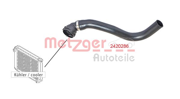 Ilustracja 2420286 METZGER AUTOTEILE przewód elastyczny chłodnicy