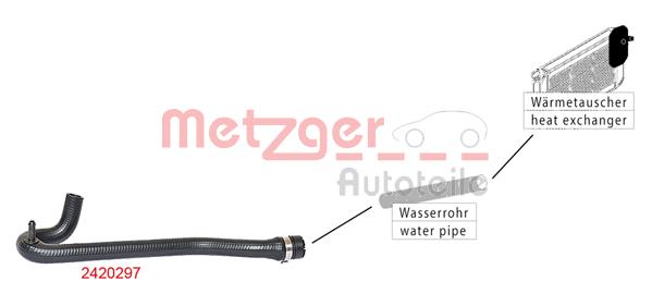 Ilustracja 2420297 METZGER AUTOTEILE przewód elastyczny chłodnicy