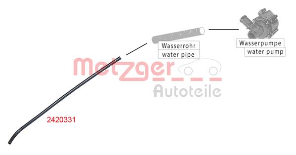 Ilustracja 2420331 METZGER AUTOTEILE przewód elastyczny chłodnicy