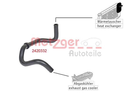 Ilustracja 2420332 METZGER AUTOTEILE przewód elastyczny chłodnicy