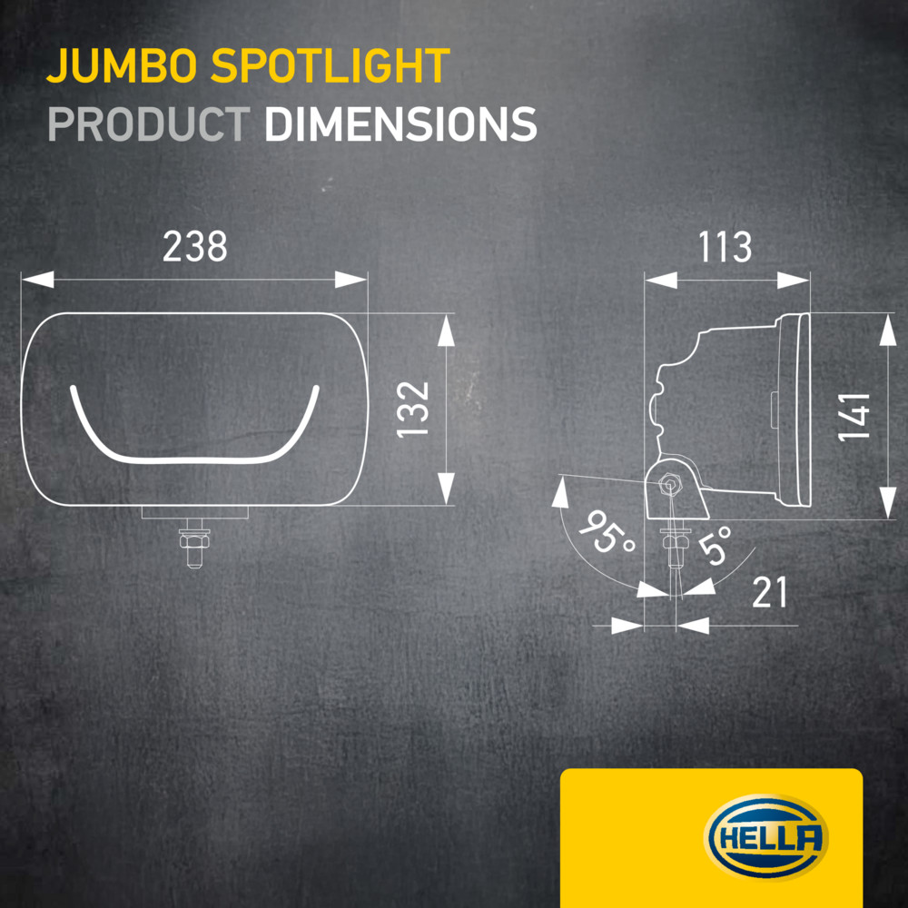 Ilustracja 1FE 016 773-001 HELLA reflektor dalekosiężny