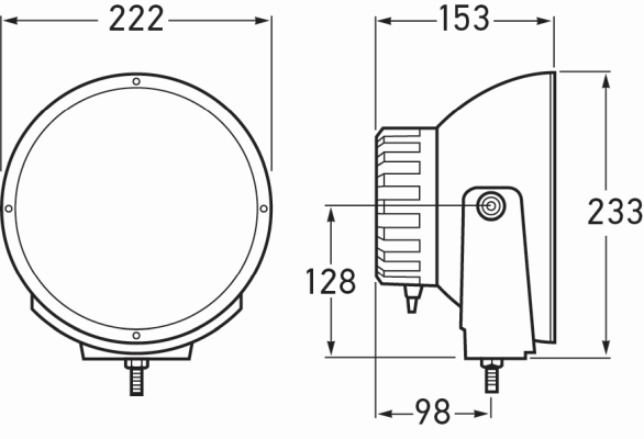 Ilustracja 1F8 007 560-711 HELLA reflektor dalekosiężny