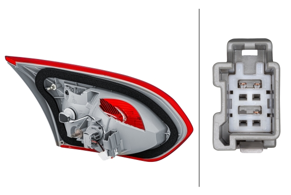 Ilustracja 2NR 354 828-021 HELLA lampa tylna zespolona