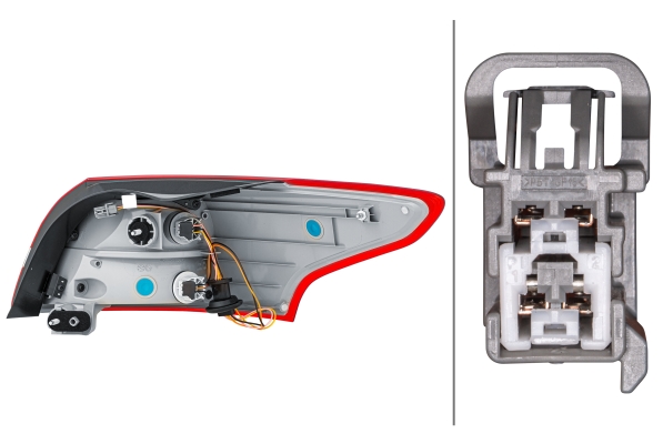 Ilustracja 2SD 354 828-031 HELLA lampa tylna zespolona