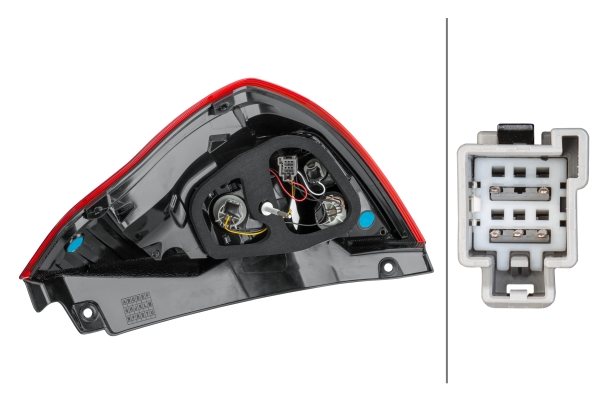 Ilustracja 2SD 354 850-011 HELLA lampa tylna zespolona