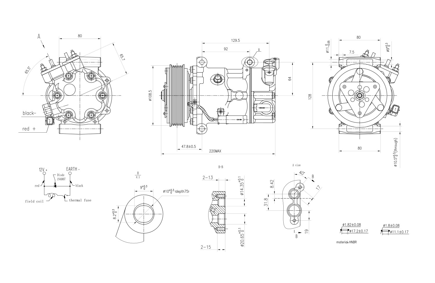 Ilustracja 8FK 366 200-891 HELLA sprężarka, klimatyzacja