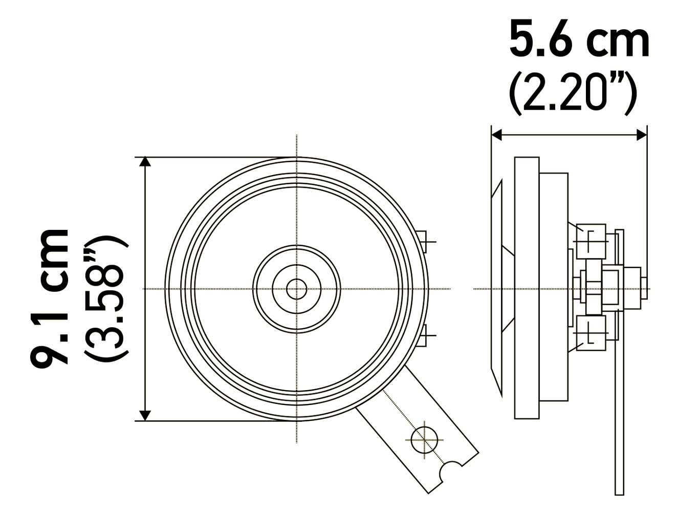 Ilustracja 3AM 002 768-821 HELLA klakson
