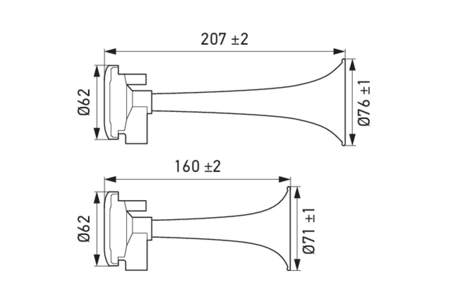 Ilustracja 3PB 003 001-631 HELLA klakson