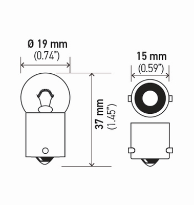Ilustracja 8GA 178 560-041 HELLA żarówka, lampa tylna