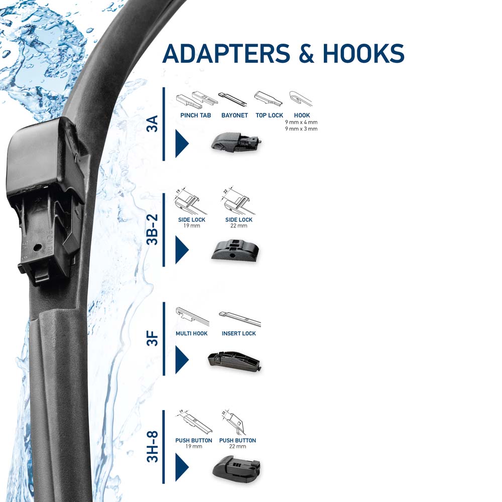 Ilustracja 9XW 358 061-171 HELLA pióro wycieraczki