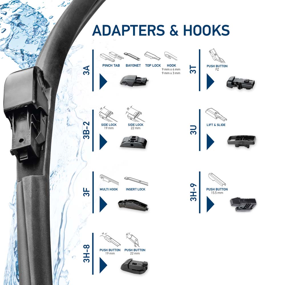 Ilustracja 9XW 358 061-181 HELLA pióro wycieraczki