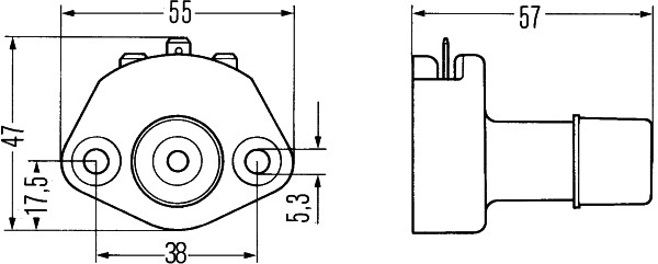 Ilustracja 6AJ 001 751-021 HELLA przełącznik, światła główne