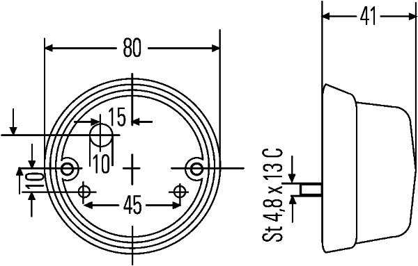 Ilustracja 2ZR 001 421-101 HELLA światło cofania