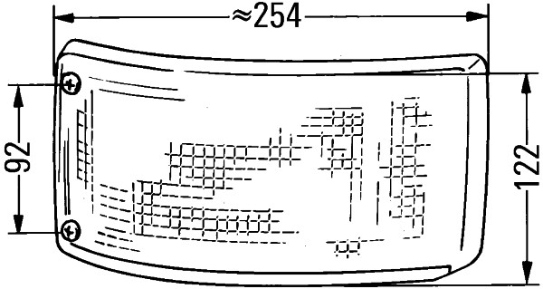 Ilustracja 2BA 004 119-017 HELLA lampa kierunkowskazu