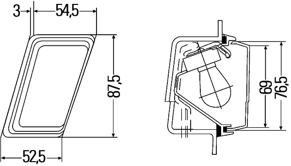 Ilustracja 2BM 004 312-051 HELLA dodatkowe lampy kierunkowskazów