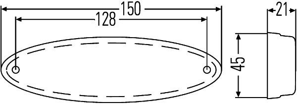 Ilustracja 2PS 007 943-317 HELLA światła boczne