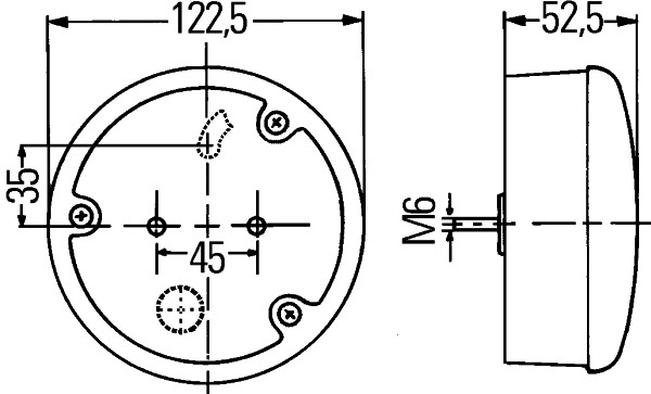 Ilustracja 2BA 964 169-317 HELLA lampa kierunkowskazu