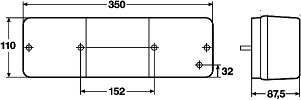 Ilustracja 2SE 997 088-001 HELLA lampa tylna zespolona