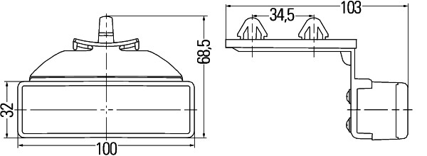 Ilustracja 2PS 008 643-011 HELLA światła boczne