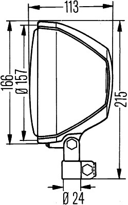 Ilustracja 1A5 003 178-401 HELLA reflektor