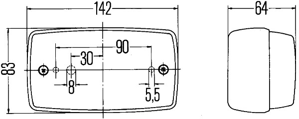 Ilustracja 2NE 002 589-047 HELLA lampy przeciwmgłowe tylne
